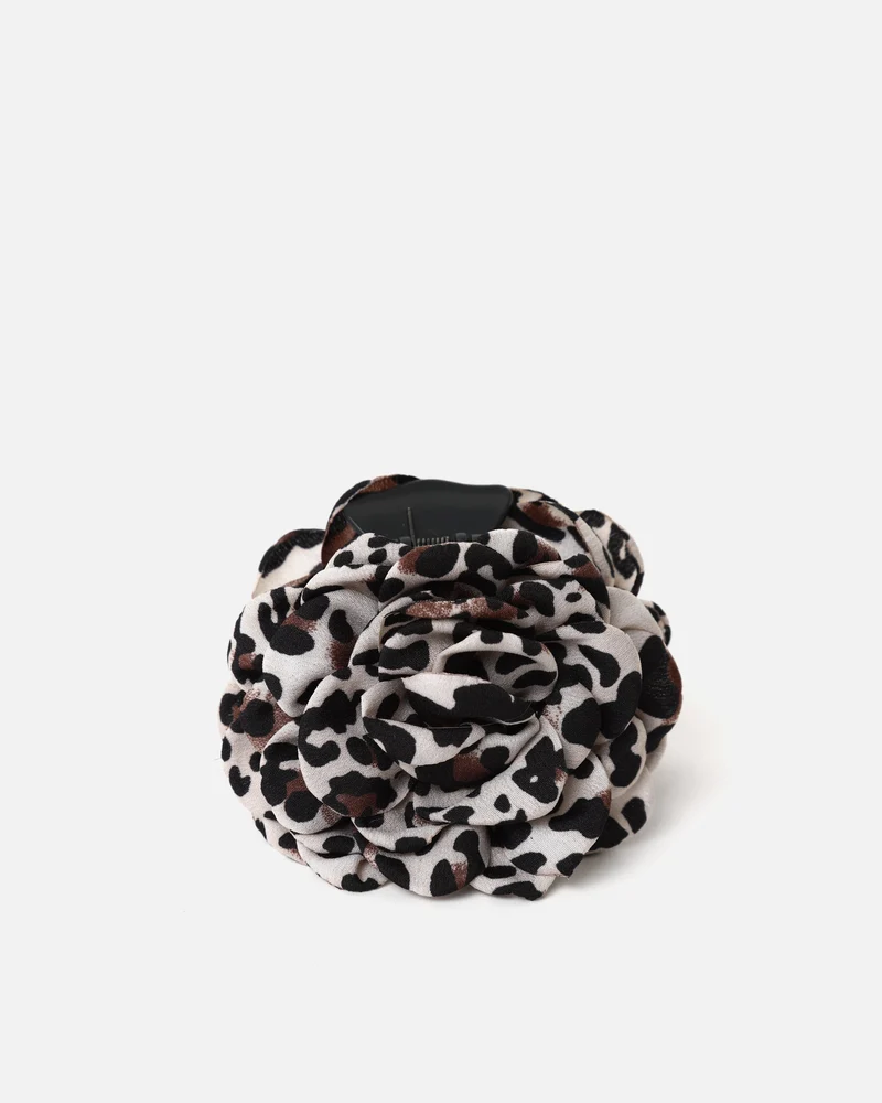 Lisami pinza de pelo flor animal print