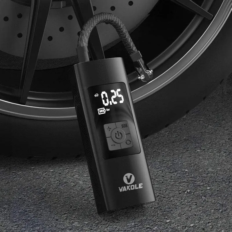 Vakole Mini Inflator Air Compressor Pump 6000mAh 140psi with Digital Gauge
