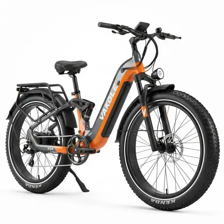 Vakole V26 26" Fat Bike 998Wh Full Suspension Electric SUV E-Bike