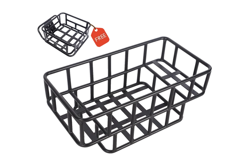 Cesta trasera ampliada F20 Mate + Cesta delantera gratis