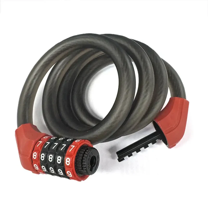 Vakole Bike Lock Steel Five-digit Code Anti-theft 120cm Cable Password Lock