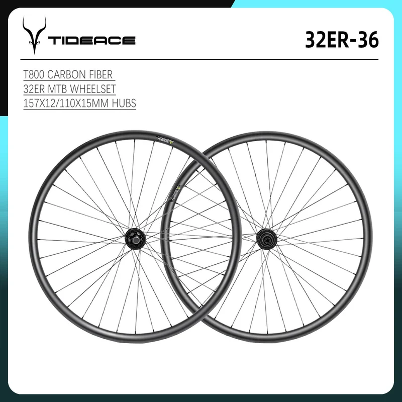 Juego de ruedas de carbono para MTB de 32 pulgadas
