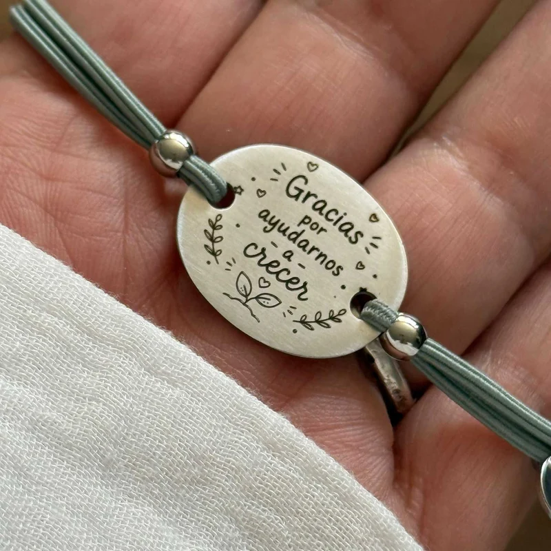 Pulsera Gracias por ayudarnos a crecer