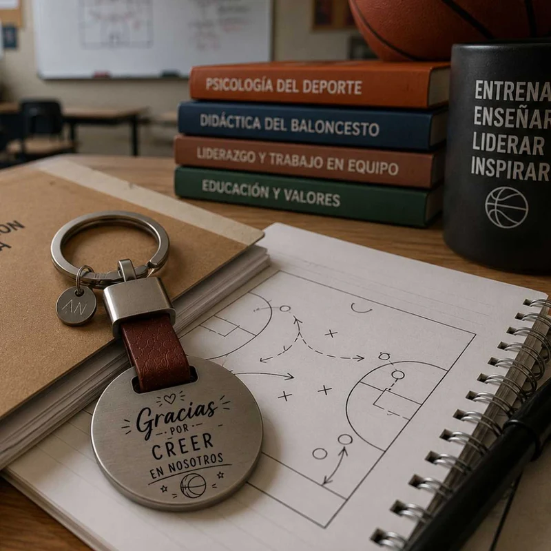Llavero Entrenador Baloncesto Gracias por creer