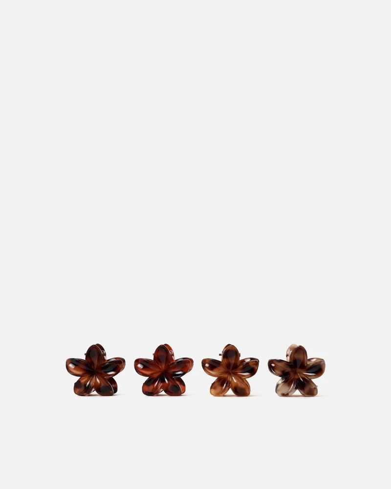 Monis pack de pinzas de pelo pequeñas flor