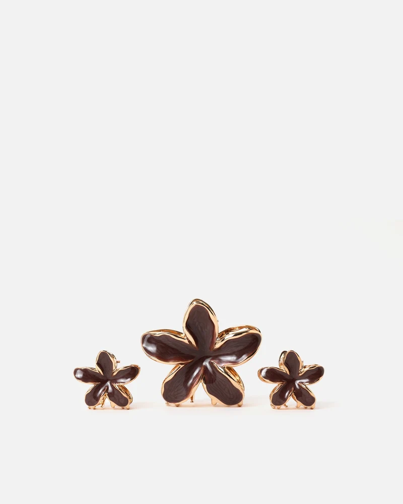 Jimena set de pinzas de pelo flor