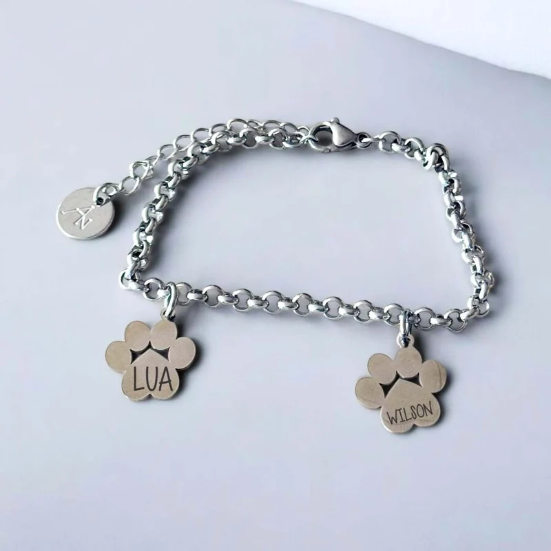 Pulsera Mis Huellas Acero