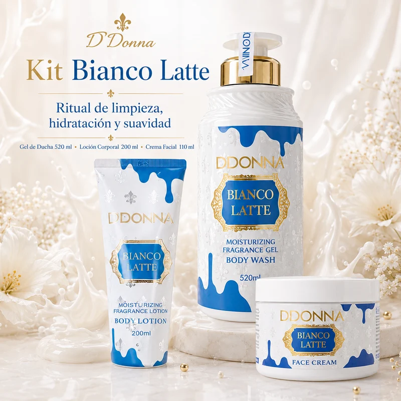 Kit D’DONNA Bianco Latte | Ritual Gourmand de Limpieza, Hidratación y Suavidad
