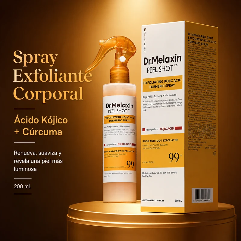 Dr. Melaxin Peel Shot Spray Exfoliante de Ácido Kójico y Cúrcuma