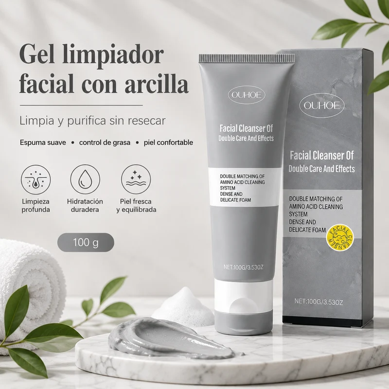 Gel Limpiador Facial con Arcilla OUHOE 100 g