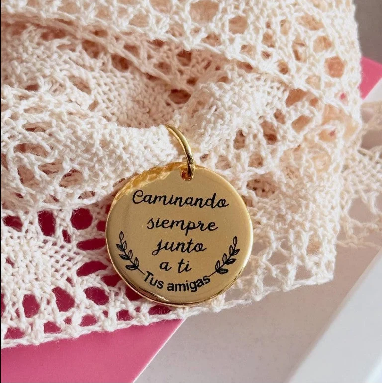 Placa para ramo de novia personalizada con cinta de encaje