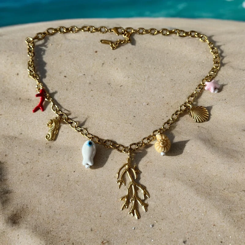 Collar Coral Charms