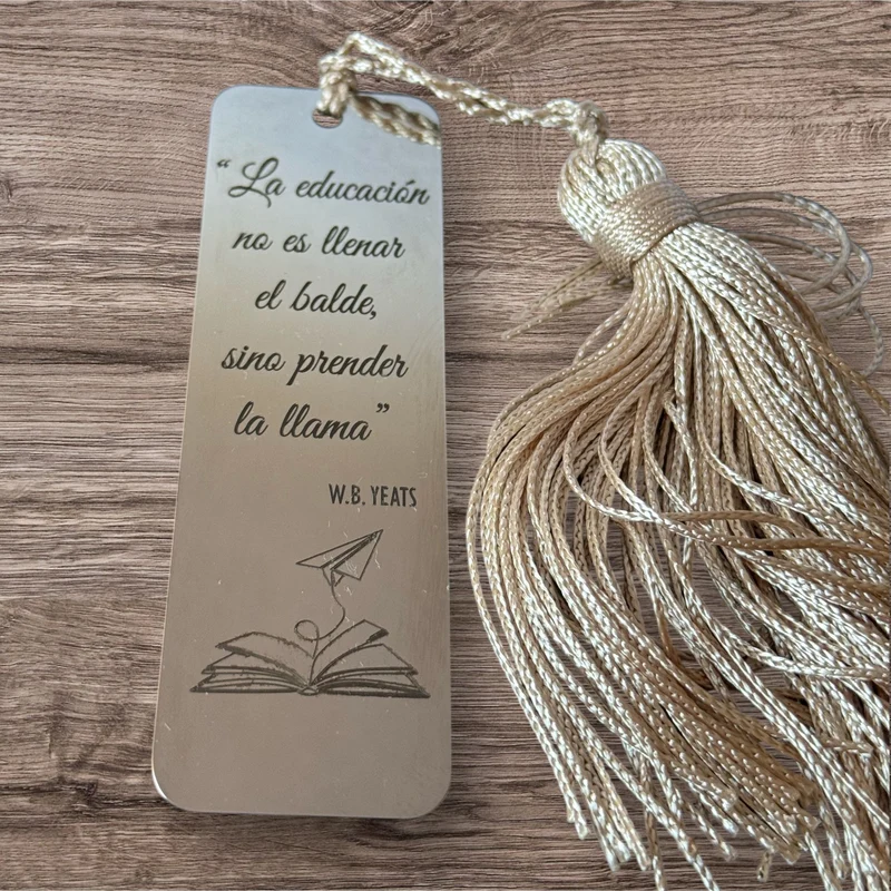 Marcapáginas Deluxe Acero Educación