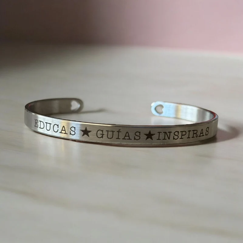 Brazalete Acero Educas, guías, inspiras