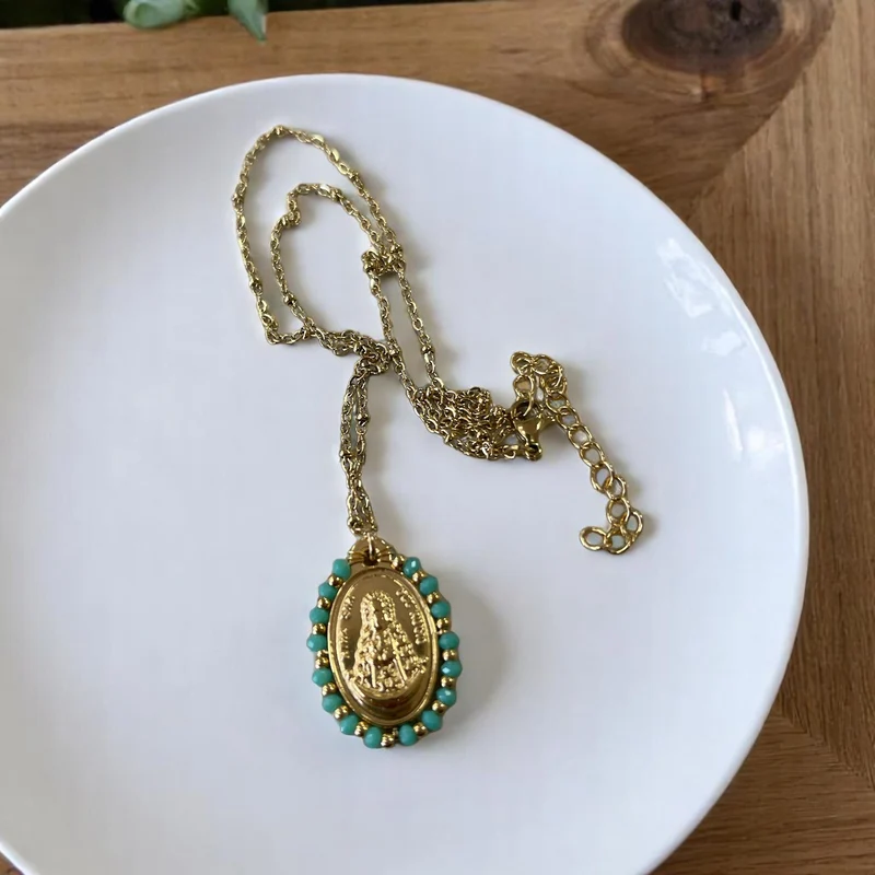 Colgante Rocío acero Turquesa