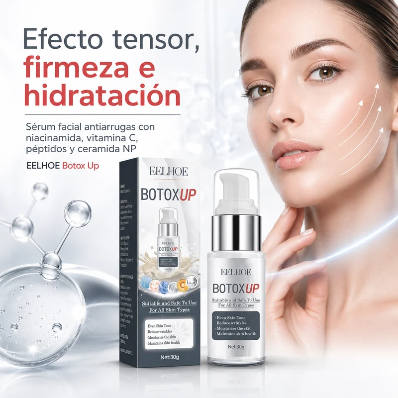 Botox Up Sérum Facial Antiarrugas 30 g | Efecto Tensor, Niacinamida, Vitamina C y Péptidos