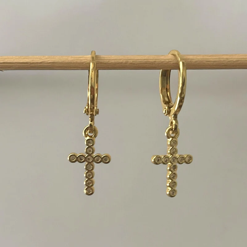 Pendientes Cruz Shine