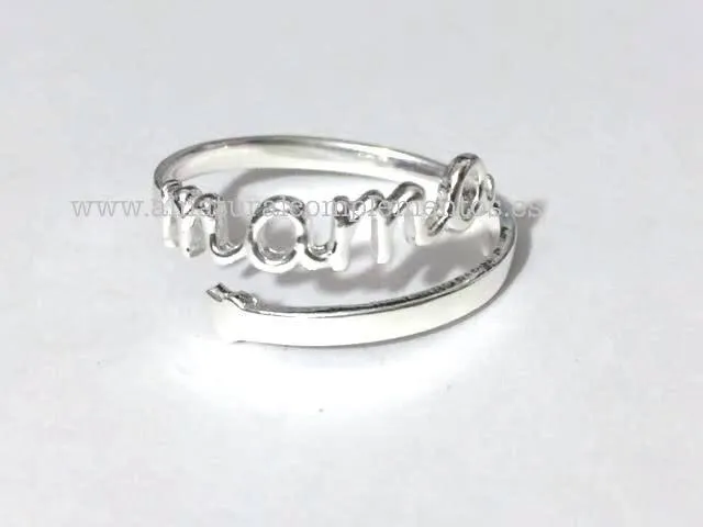 Anillo mama plata de ley