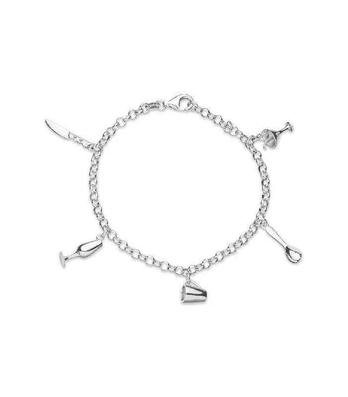 Pulsera Plata Profesiones Camarera