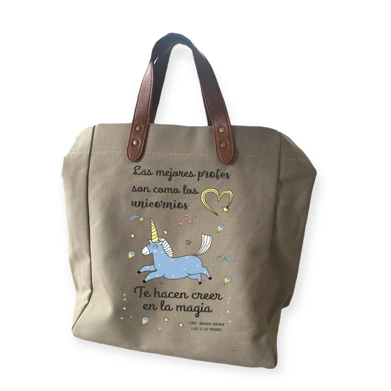 Bolso regalo Profe unicornio