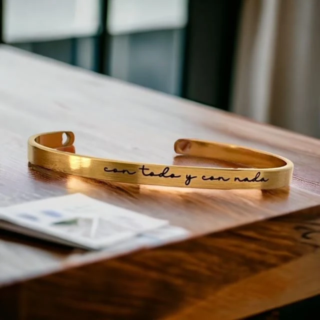 Brazalete Personalizado Baño Oro