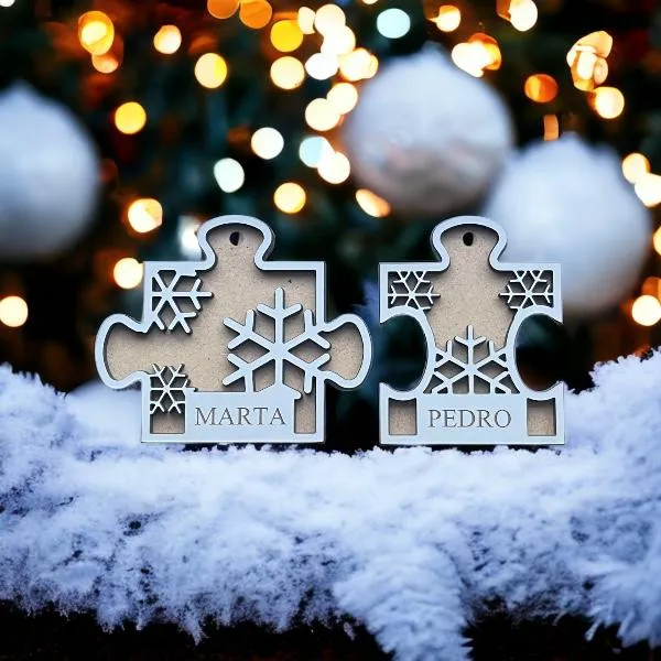 Pareja de bolas de Navidad Puzzle