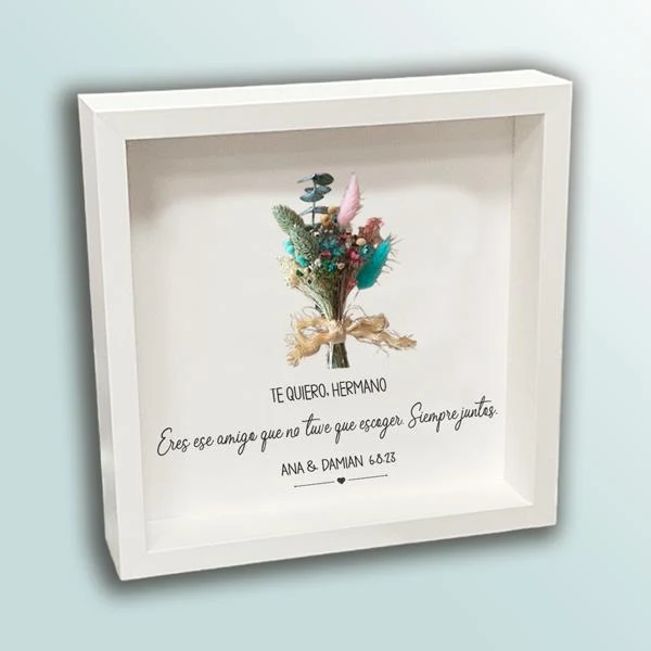 Regalo hermano para boda flores preservadas