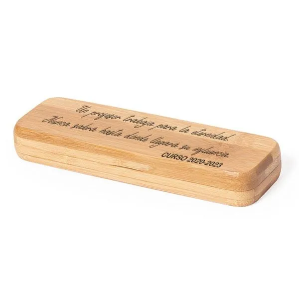 Regalo Bolígrafo de madera con frase profesor