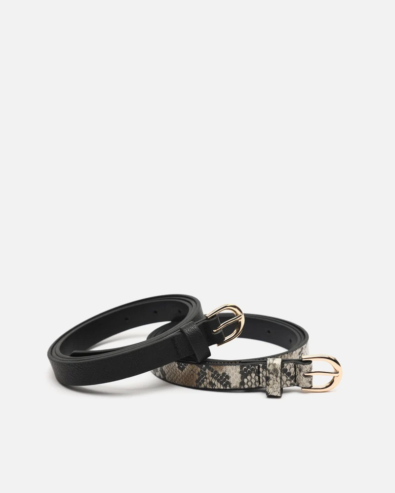 Luanda cinturón doble estampado animal print