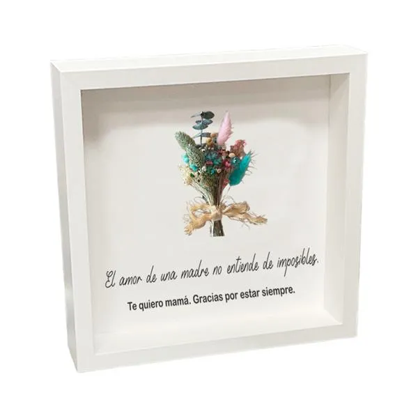 Marco ramillete flores regalo mamá