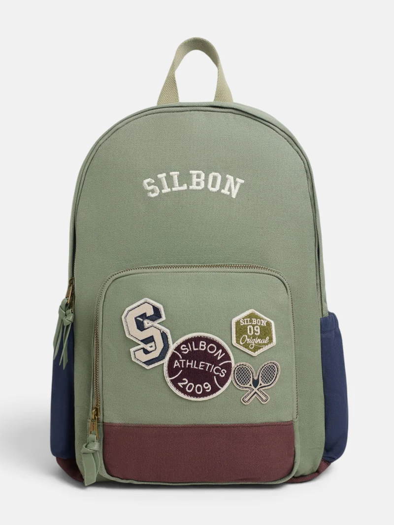 Mochila parches verde