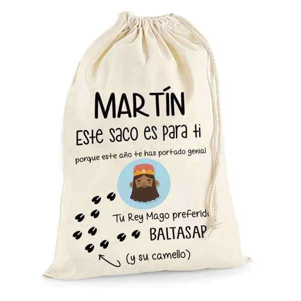 Saco Navidad Personalizado Reyes Magos Baltasar