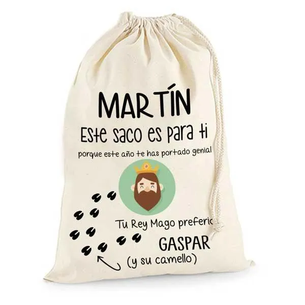 Saco Navidad Personalizado Reyes Magos Gaspar