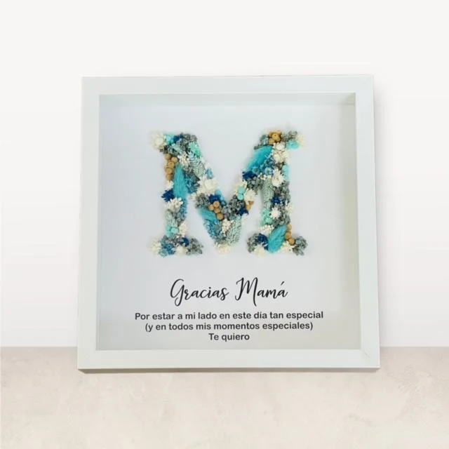 Marco personalizado con flores Mamá