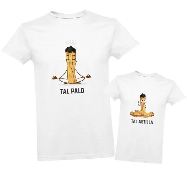 Conjunto camisetas padre e hijo Tal palo tal astilla