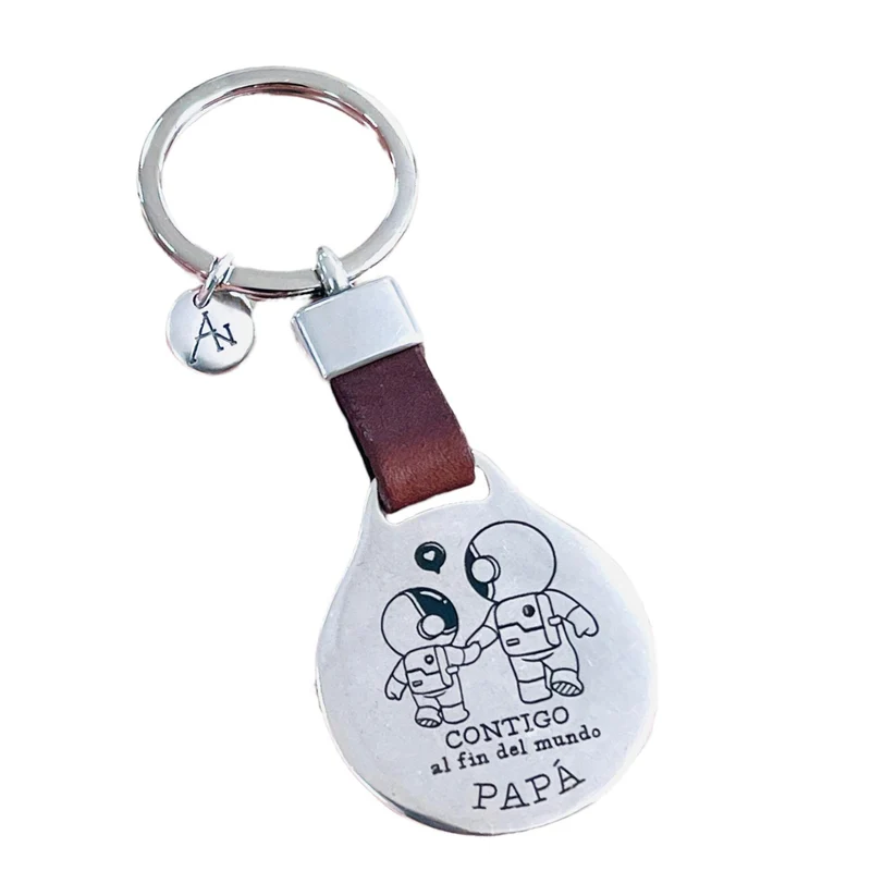Llavero personalizado Papá Contigo al fin del mundo