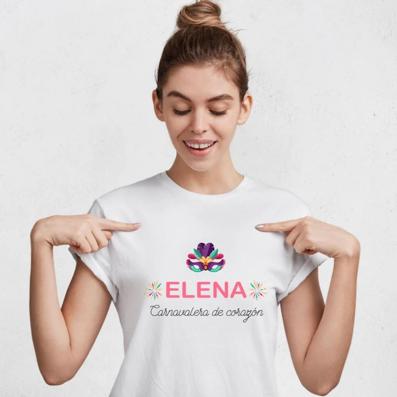 Camiseta Personalizada Carnavalera de Corazón