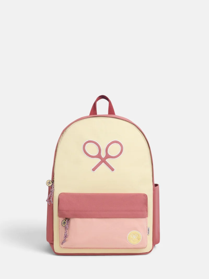 Mochila girl tricolor amarillo y rosa