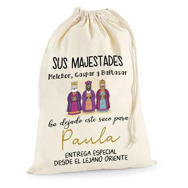 Saco Navidad Personalizado Reyes Magos Entrega Especial