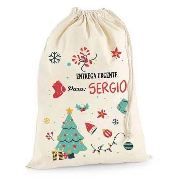 Saco Navidad Personalizado para Regalos