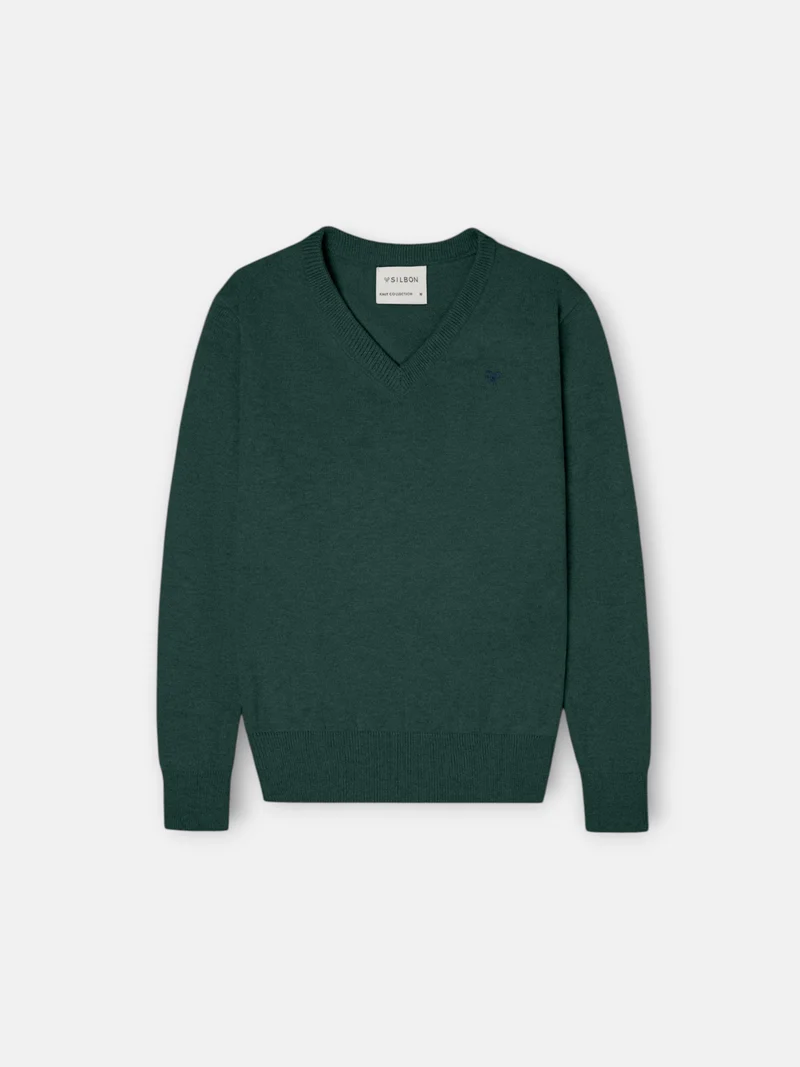 Jersey kids cuello pico verde