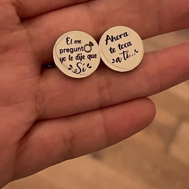 Gemelos personalizados en Acero Padrino