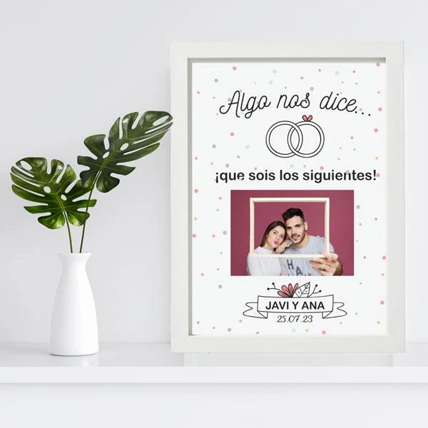 Lámina personalizada Sois los siguientes con foto