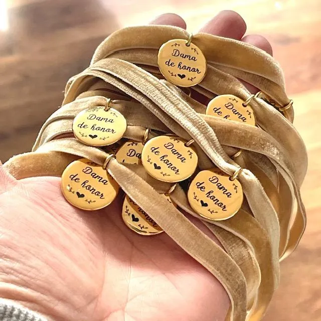 Pulsera Dama de Honor terciopelo