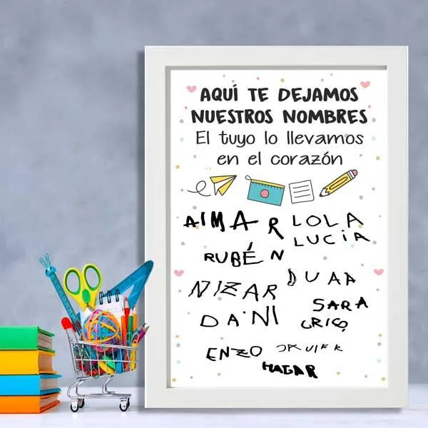 Lámina Personalizada Profes con firmas
