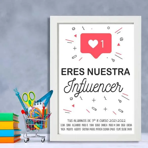 Lámina Personalizada Gracias Profe