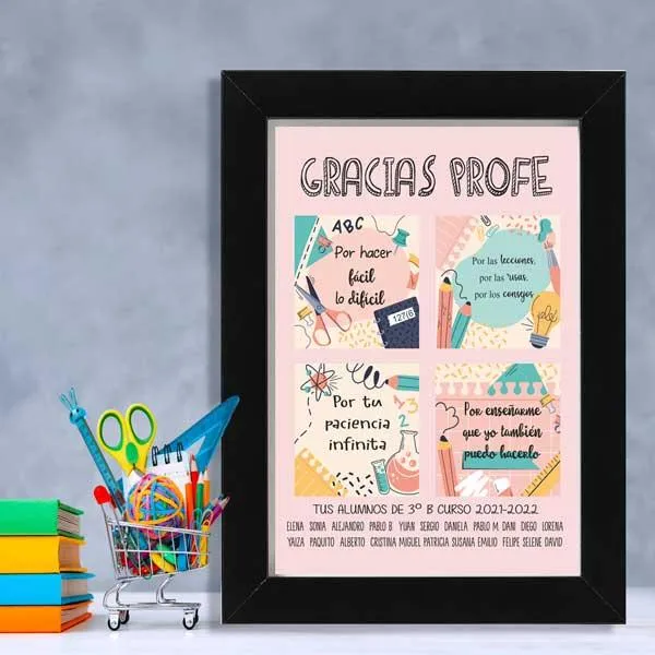Lámina Personalizada Regalo Profes