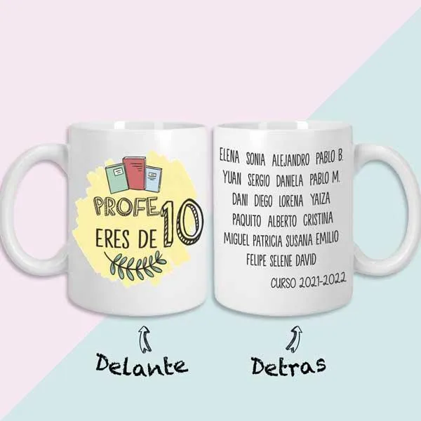 Taza Profe eres de 10 personalizada