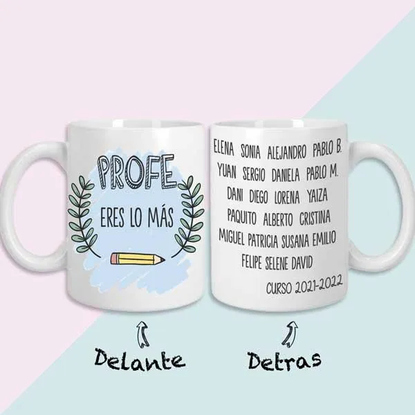 Taza Personalizada Profe eres lo más