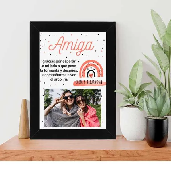 Lámina personalizada Amigas Arco Iris